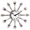 Decorative 3D Cutlery Utensil Spoon and Fork Wall Clock for Kitchen, Playroom or Bedroom